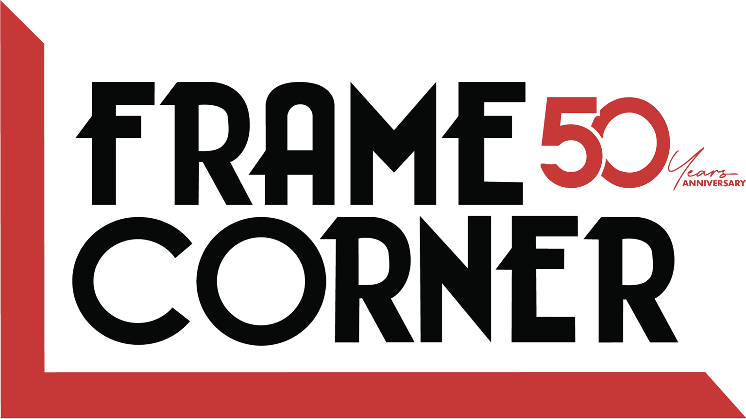 Frame Corner custom frame store logo of celebrating 50 years of excellence in framing