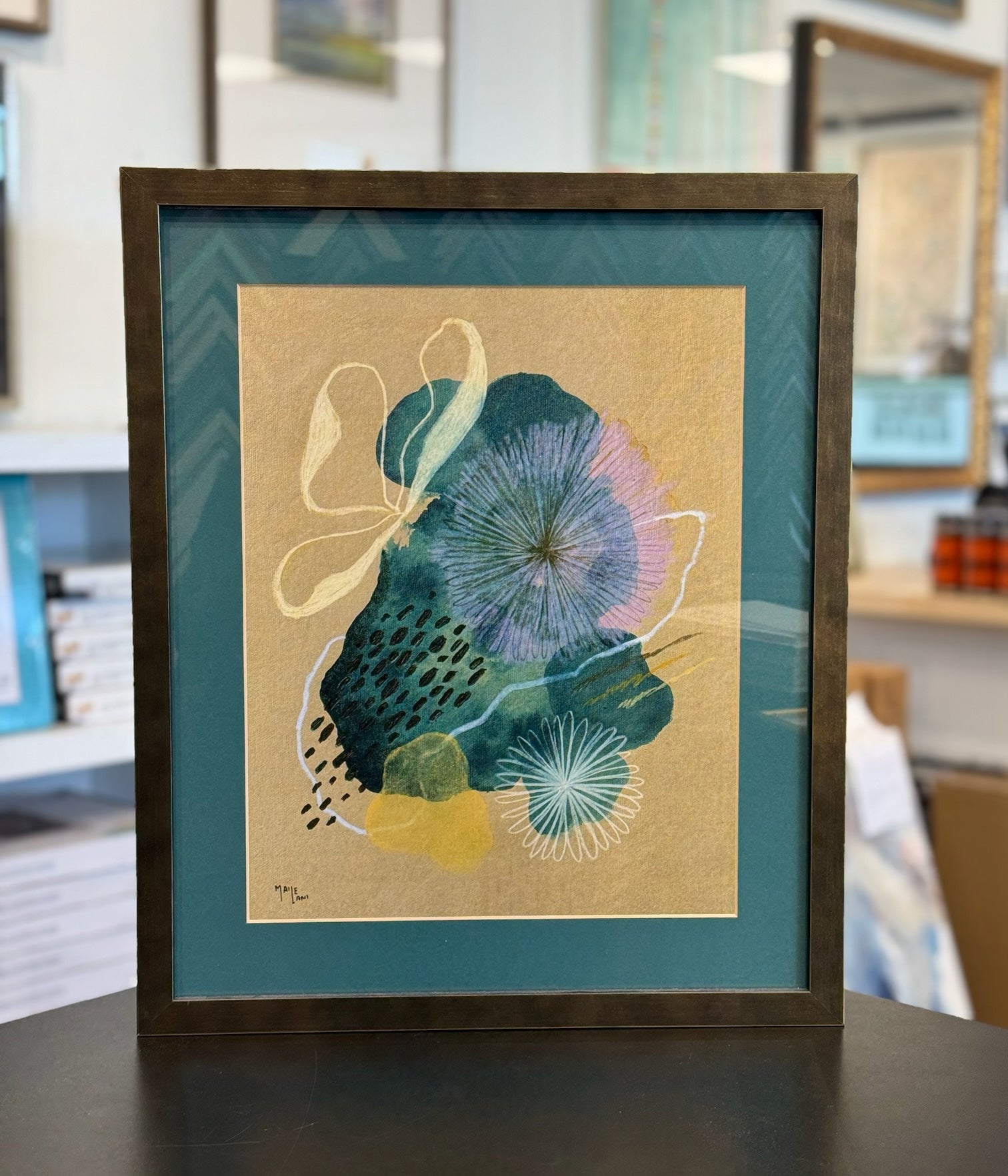 Blue/Green Abstract - framecornermemphis