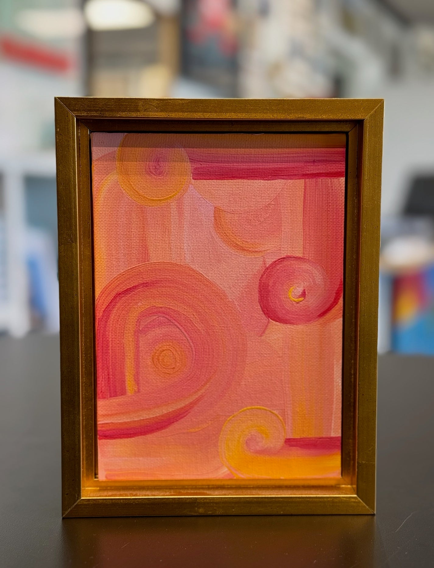 Abstract Pink on Canvas - framecornermemphis